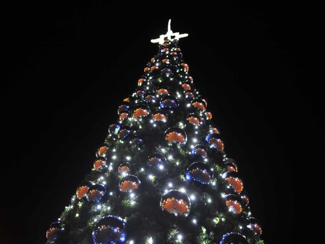 Christmas tree in Worthing