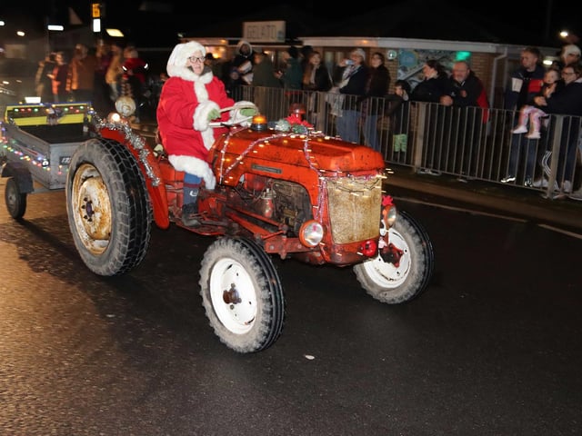 The Christmas Tractor Run 2024 leaving Hastings Old Town on December 21. Photo by Kevin Boorman.