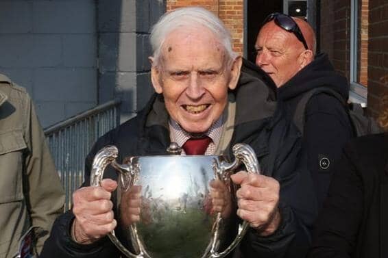 Morty Hollis will be fondly remembered by football clubs and figures across Sussex | Picture courtesy of Worthing FC
