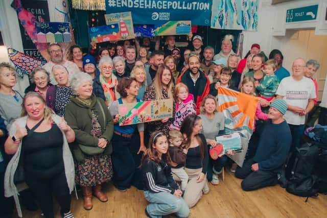 Plastic Free Eastbourne and Josh Babarinde stand up for Clean Water Bill.