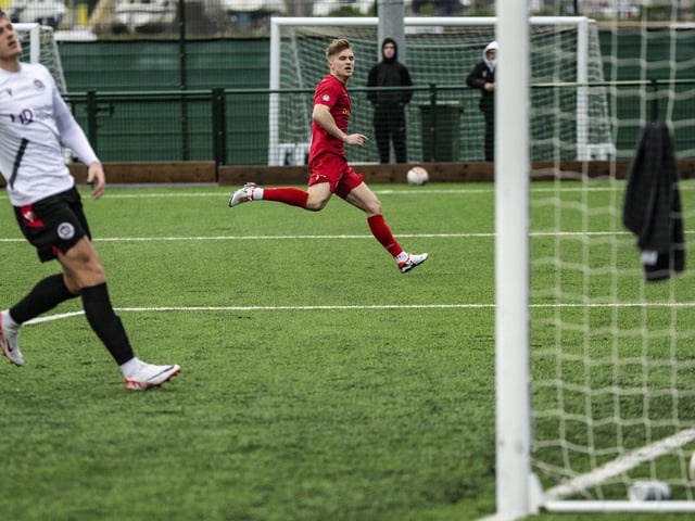 Action from Newhaven v Horsham YMCA at Fort Road in the SCFL premier