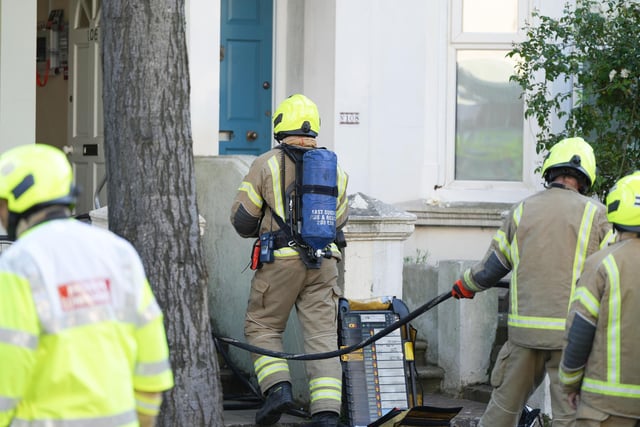 East Sussex Fire and Rescue Service said crews from East and West Sussex responded to a call about a residential fire on Sackville Road, Hove, on Tuesday evening, May 16