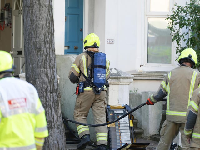 East Sussex Fire and Rescue Service said crews from East and West Sussex responded to a call about a residential fire on Sackville Road, Hove, on Tuesday evening, May 16
