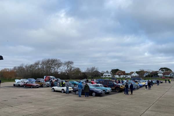 Car owners gather once a month at East Beach carpark for coffee