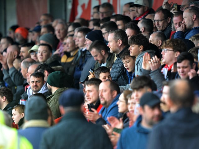 Crawley Town v Rochdale.crowd pictures. Pic S Robards SR2303253