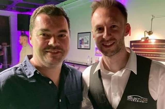 Dave Morgan with former snooker world champion Judd Trump