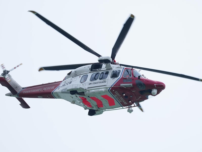 COASTGUARD CHOPPER 187 AND 175 OFF SELSEY THIS MORNING WITH SELSEY INSHORE RNLI