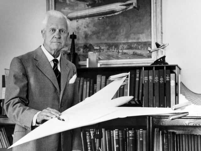 Sir Barnes Neville Wallis, aeronautical designer and inventor, 1965.