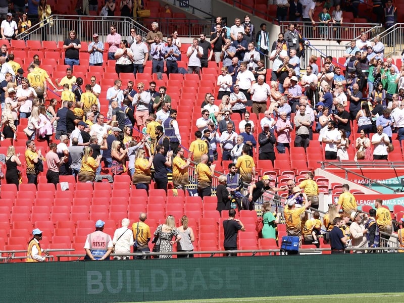 Littlehampton Town fans and players at Wembley for the FA Vase final