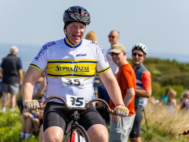 Beachy Head World Championship Penny Farthing Hill Climb 2025. Photo by TK photography. https://www.facebook.com/tadaskphoto