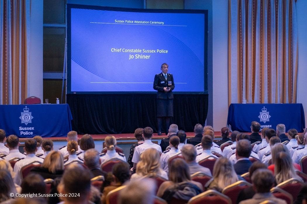 Sussex Police welcomes 67 new officers to the force at ceremony in ...
