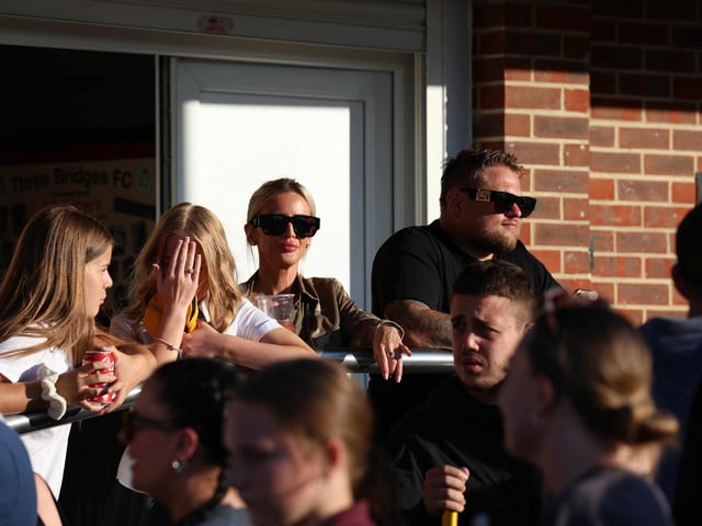 Crawley Town fans enjoy the team's first pre-season friendly, at Three Bridges FC