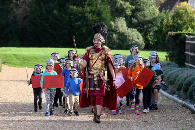 From Monday (October 23) to Friday (October 27), there will be fun activities every day for the trainee Roman soldiers at the heritage site near Chichester, West Sussex. Photo: Sam Stephenson, www.samstephenson.co.uk
