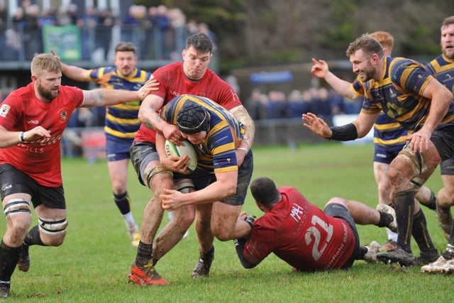 Action from Worthing Raiders' 68-3 win over  Rochford Hundred at Roundstone Lane in National two east