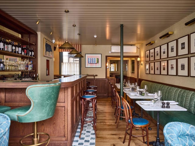 The cosy and inviting interior of Le Flamant