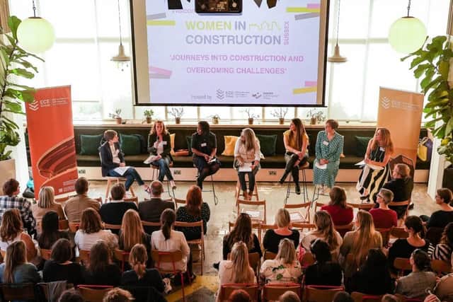 The panel at the Women in Construction Sussex event talked about AI, career progression and how to better support women in the industry