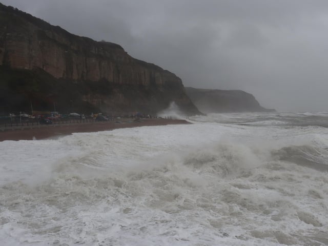 Storm Austen at Hastings. Pics by Kevin Boorman