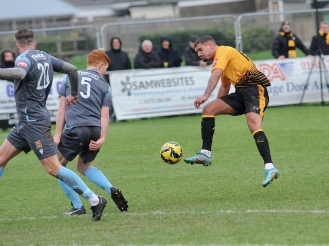 Action from Littlehampton Town's 1-0 win over Three Bridges in the Isthmian south east division