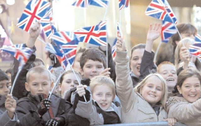 Youngsters in the crowd