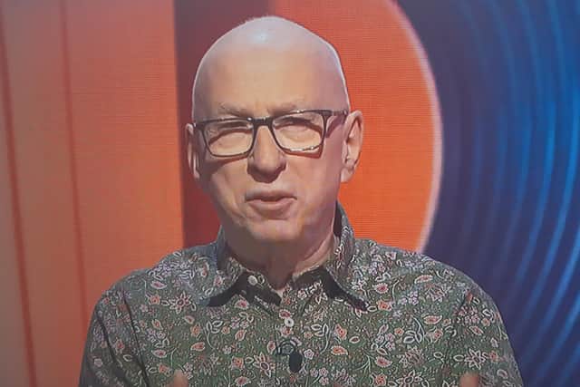 Ken Bruce hosts the first episode of Popmaster | Screengrab picture by Steve Bone