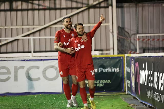 Action from Worthing's National League South win at Farnborough
