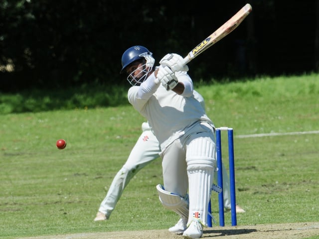 Action from Goring CC v Pagham CC in Division 3 West of the Sussex Cricket League