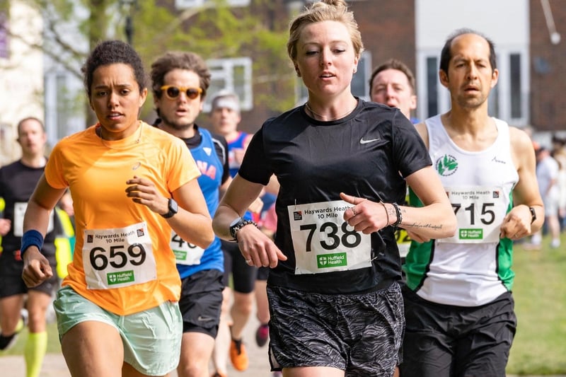 Runners in the 10-mile race in Haywards Heath on Sunday