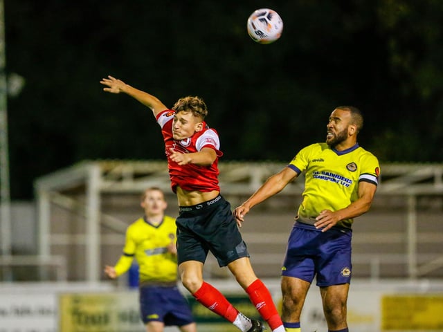 Action from Eastbourne Borough's draw at Farnborough