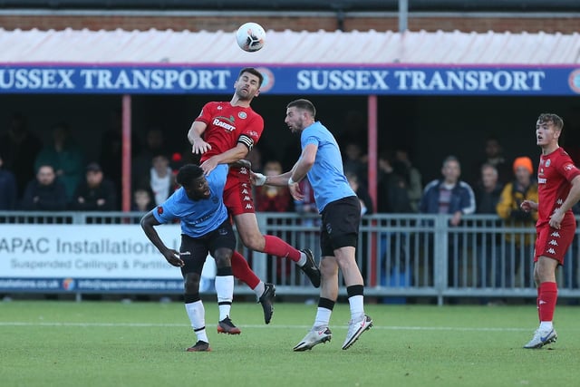 Action from Worthing FC's 4-2 FA Trophy win at home to Weymouth