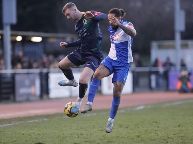 Horsham FC in action at Hornchurch in the Isthmian premier division