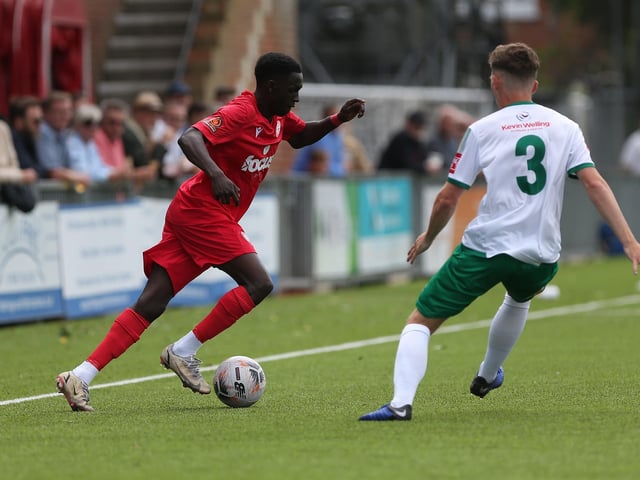 Action from Worthing FC's home friendly with Bognor Regis Town