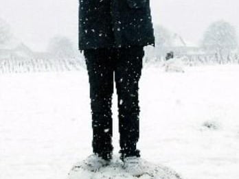 Snow in Worthing on April 6, 2008