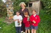 Pupils at St Michael’s Primary School in Withyham have turned apples from their own trees into branded apple juice. Photo: St Michael’s Primary School