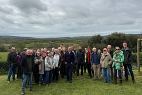 Andrew Griffith MP with Henfield residents fighting to halt 1,400 new homes being built in the village