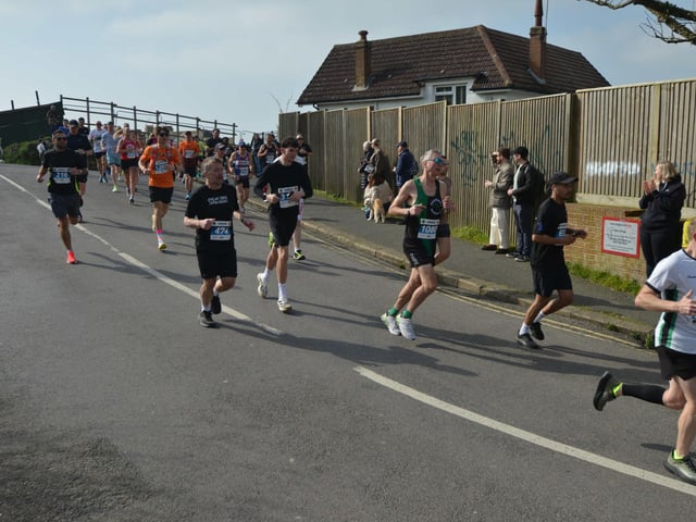 Action in the 2026 Hastings Half Marathon