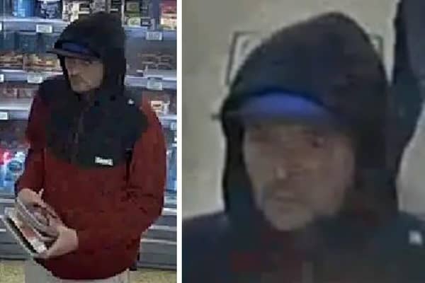 Sussex Police are working to identify the man in the images following a report of a robbery at the Co-op in Langley Parade