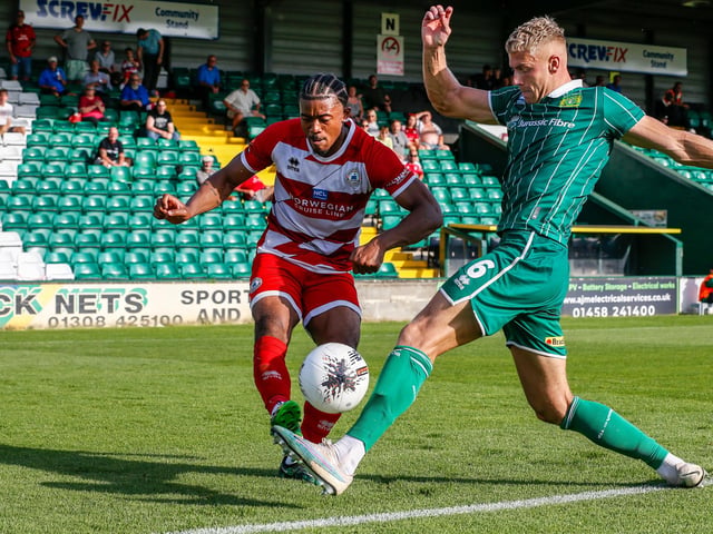 Action from Eastbourne Borough's National South visit to Yeovil