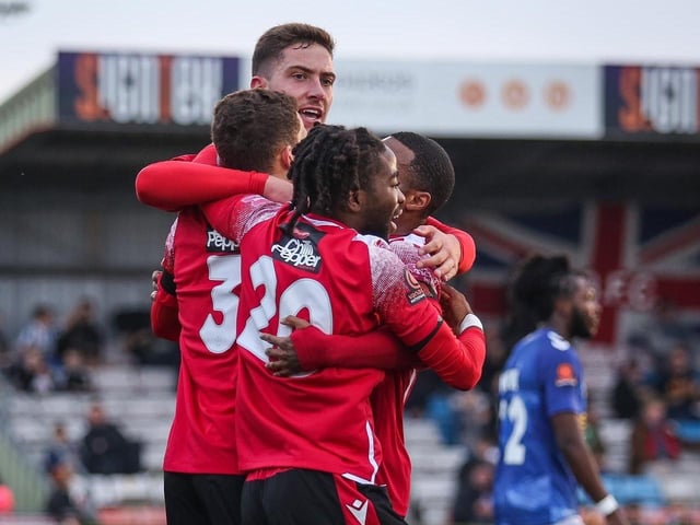 Pre-match service and minute’s silence precedes Eastbourne Borough's narrow 1-0 home win over St Albans City in the National League South