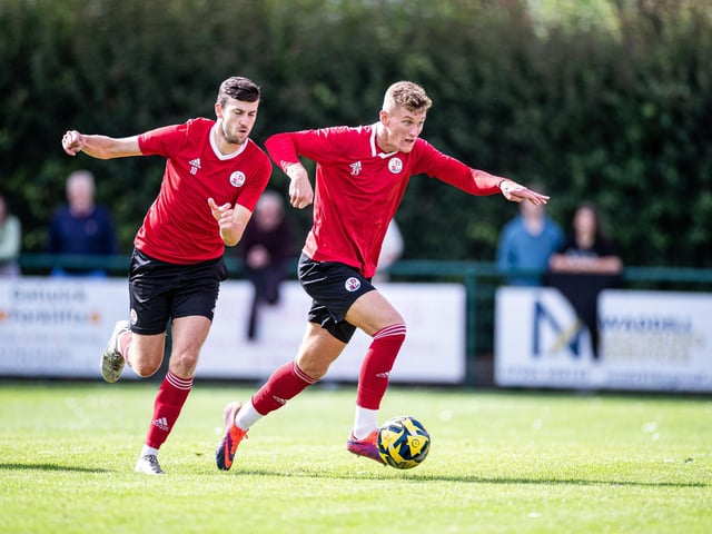Action from the pre-season friendly between Three Bridges and Crawley Town. Crawley Town won 2-1 thanks to two goals from Danilo Orsi. Picture: Eva Gilbert