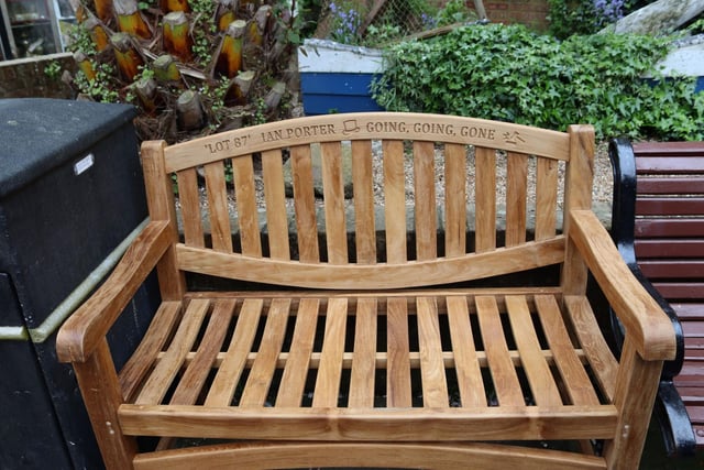 The bench in memory of Ian Porter. Pic by Kevin Boorman