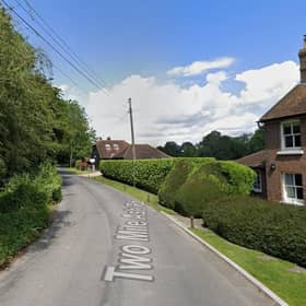There are reports that Two Mile Ash Road is blocked both ways by a fallen tree. Photo: Google Street View
