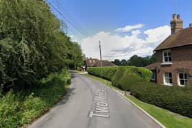 There are reports that Two Mile Ash Road is blocked both ways by a fallen tree. Photo: Google Street View