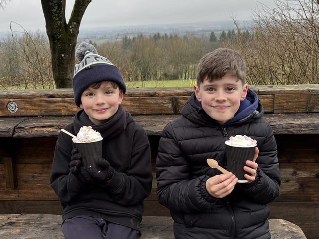 Mark's sons Alex and James.