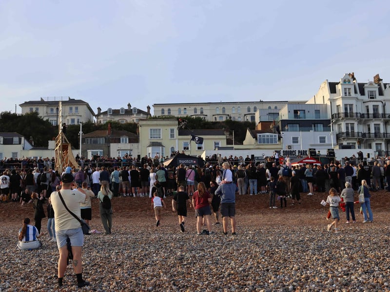 The Swatch Beach Best Trick on Hastings seafront, part of Source Park's BOH on September 5. Photo by Kevin Boorman.