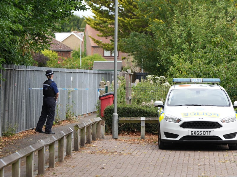 Police in Exton Road, Chichester