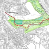 Proposed shared route through the park