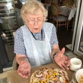 The residents making their own pizza. Photo: Barchester Healthcare