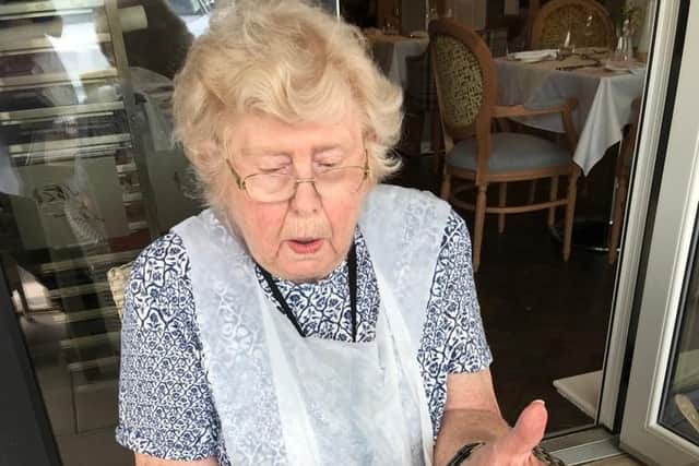 The residents making their own pizza. Photo: Barchester Healthcare