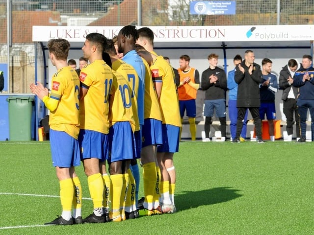 Action, celebration and crowd pictures from Lancing v Littlehampton Town at Culver Road