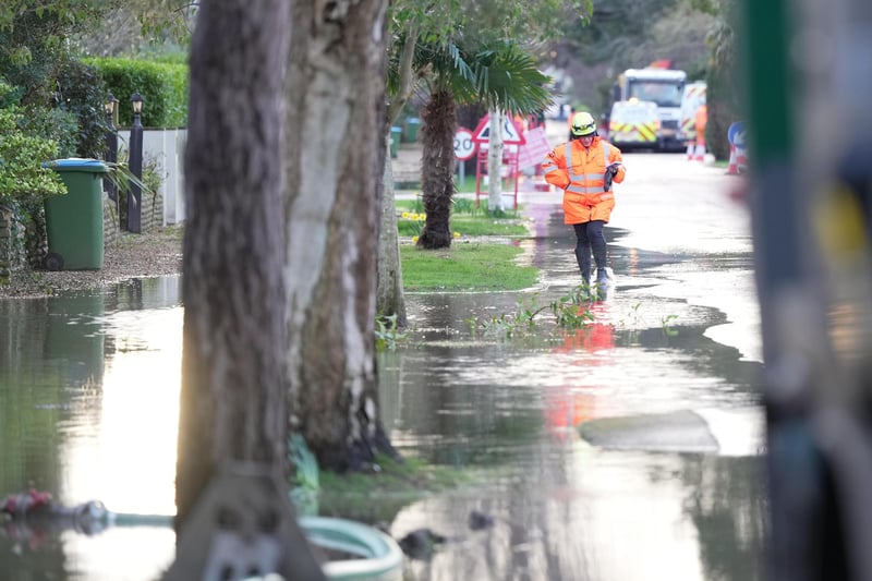 There have been reports of a flooded street at the Aldwick Bay Estate